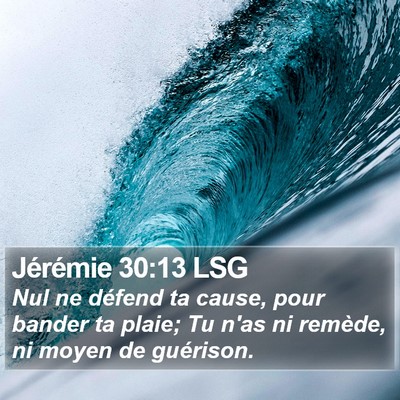 Jérémie 30:13 LSG Bible Verse Image