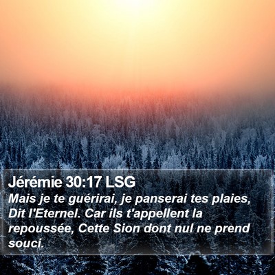 Jérémie 30:17 LSG Bible Verse Image