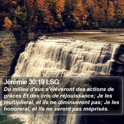 Jérémie 30:19 LSG Bible Verse Image