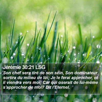 Jérémie 30:21 LSG Bible Verse Image