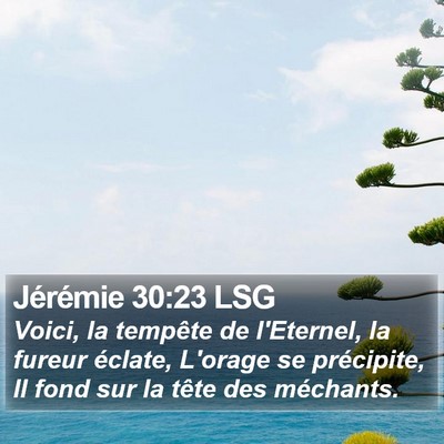 Jérémie 30:23 LSG Bible Verse Image