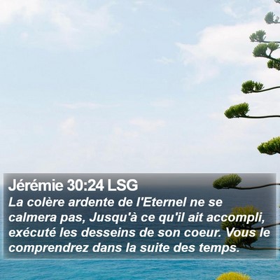 Jérémie 30:24 LSG Bible Verse Image