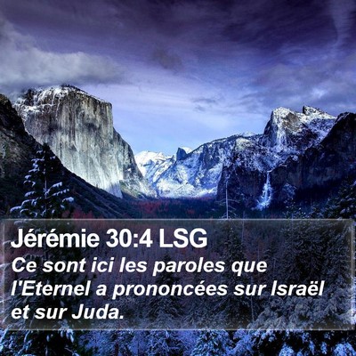 Jérémie 30:4 LSG Bible Verse Image