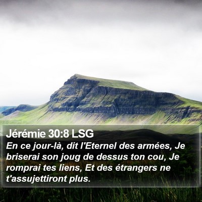 Jérémie 30:8 LSG Bible Verse Image