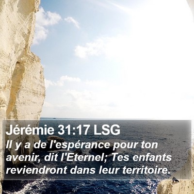 Jérémie 31:17 LSG Bible Verse Image
