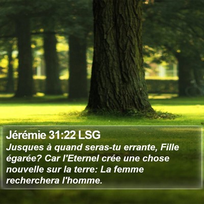 Jérémie 31:22 LSG Bible Verse Image