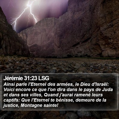 Jérémie 31:23 LSG Bible Verse Image