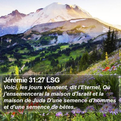 Jérémie 31:27 LSG Bible Verse Image