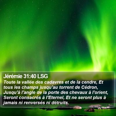 Jérémie 31:40 LSG Bible Verse Image