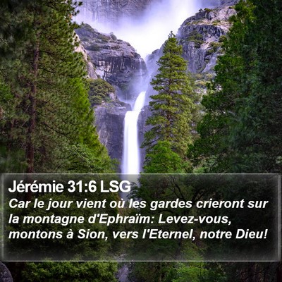 Jérémie 31:6 LSG Bible Verse Image