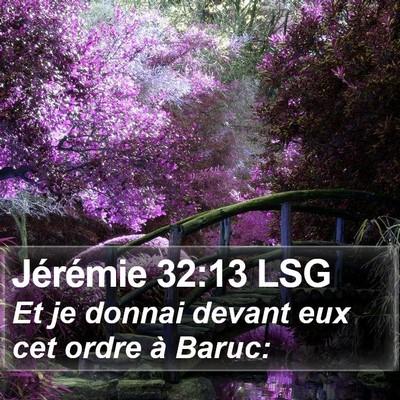 Jérémie 32:13 LSG Bible Verse Image