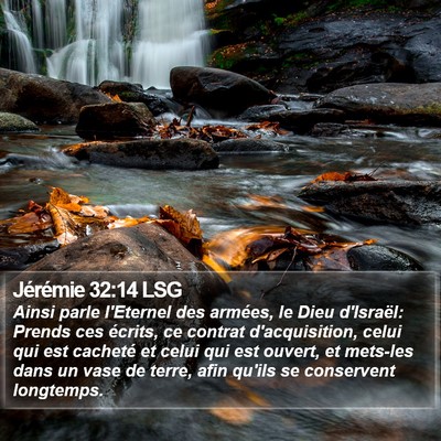 Jérémie 32:14 LSG Bible Verse Image