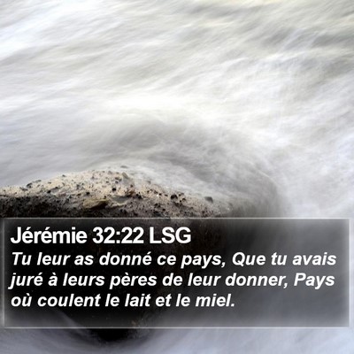 Jérémie 32:22 LSG Bible Verse Image