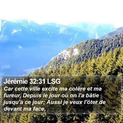 Jérémie 32:31 LSG Bible Verse Image