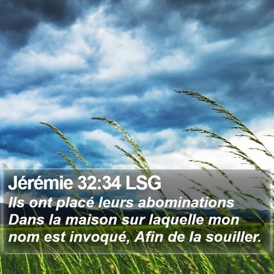 Jérémie 32:34 LSG Bible Verse Image