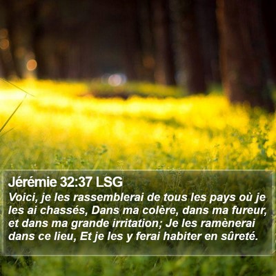 Jérémie 32:37 LSG Bible Verse Image