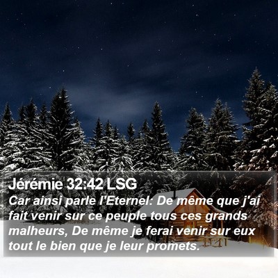 Jérémie 32:42 LSG Bible Verse Image