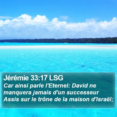 Jérémie 33:17 LSG Bible Verse Image