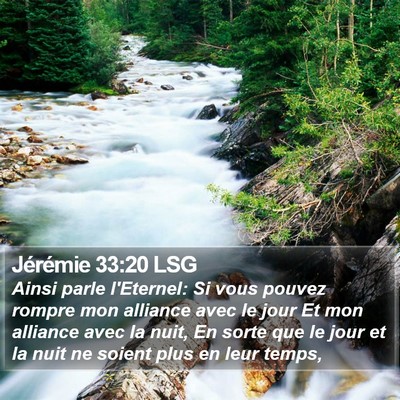 Jérémie 33:20 LSG Bible Verse Image