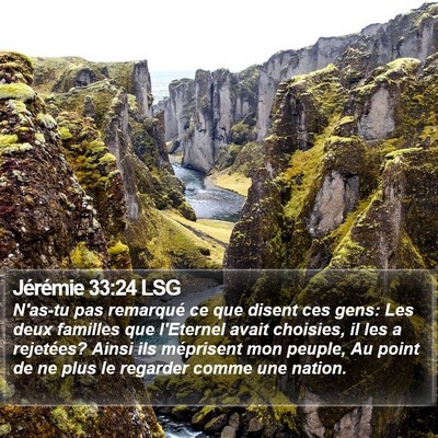 Jérémie 33:24 LSG Bible Verse Image