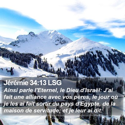 Jérémie 34:13 LSG Bible Verse Image