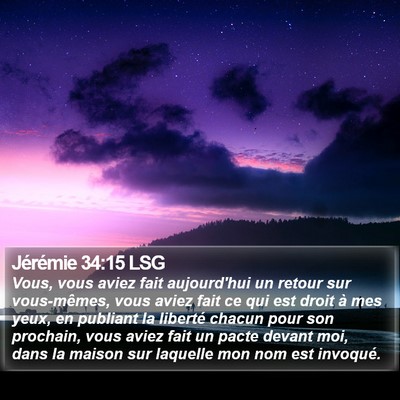 Jérémie 34:15 LSG Bible Verse Image