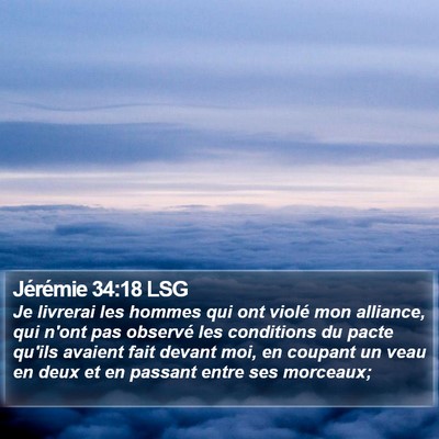 Jérémie 34:18 LSG Bible Verse Image