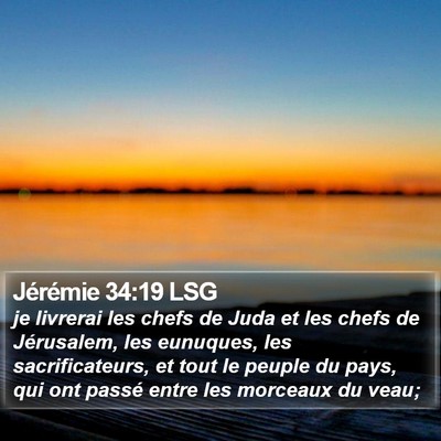 Jérémie 34:19 LSG Bible Verse Image