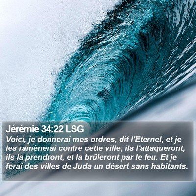 Jérémie 34:22 LSG Bible Verse Image