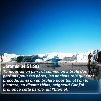 Jérémie 34:5 LSG Bible Verse Image