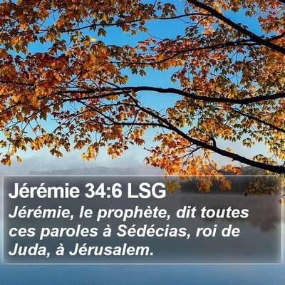Jérémie 34:6 LSG Bible Verse Image