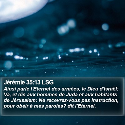 Jérémie 35:13 LSG Bible Verse Image