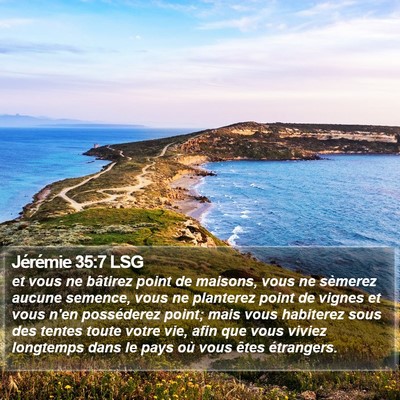 Jérémie 35:7 LSG Bible Verse Image