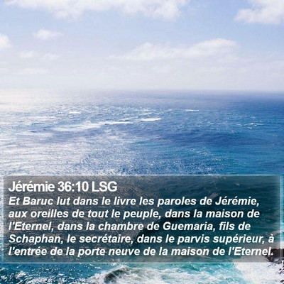 Jérémie 36:10 LSG Bible Verse Image