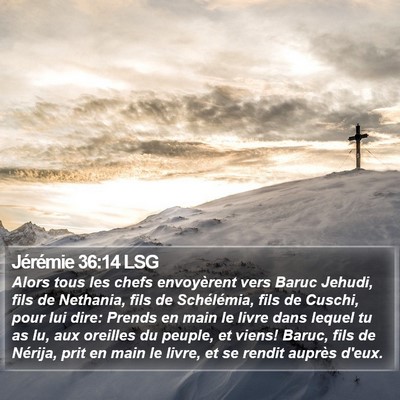 Jérémie 36:14 LSG Bible Verse Image