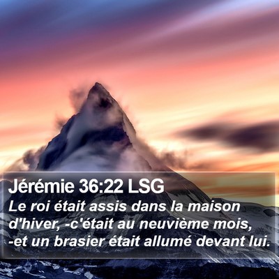 Jérémie 36:22 LSG Bible Verse Image