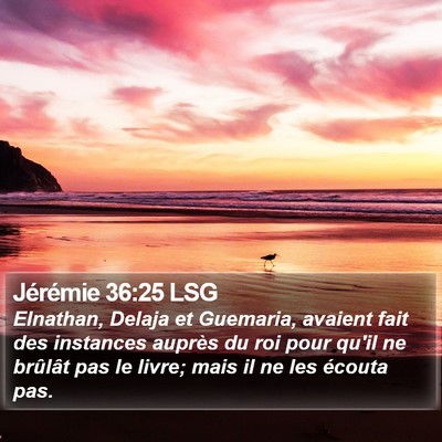 Jérémie 36:25 LSG Bible Verse Image