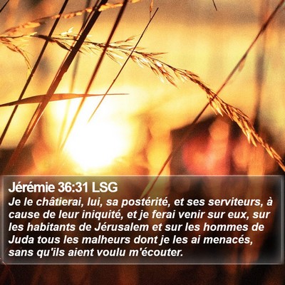 Jérémie 36:31 LSG Bible Verse Image