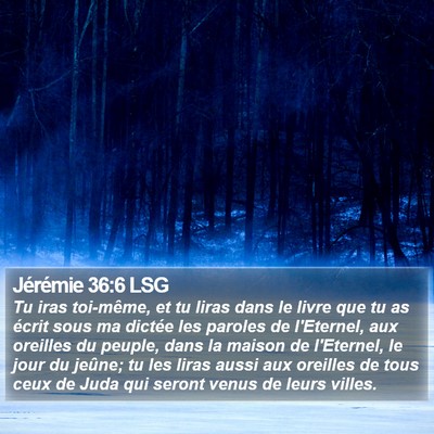 Jérémie 36:6 LSG Bible Verse Image
