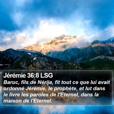 Jérémie 36:8 LSG Bible Verse Image