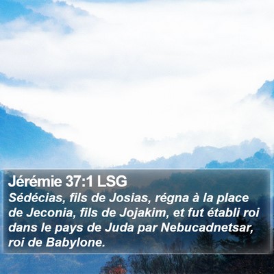 Jérémie 37:1 LSG Bible Verse Image