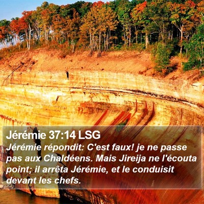 Jérémie 37:14 LSG Bible Verse Image