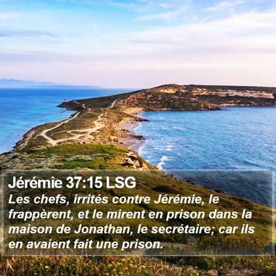 Jérémie 37:15 LSG Bible Verse Image