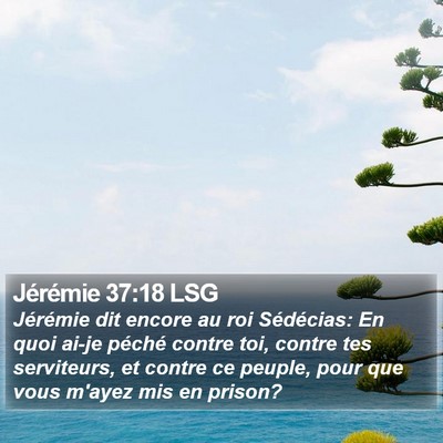 Jérémie 37:18 LSG Bible Verse Image