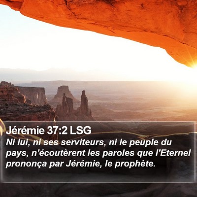 Jérémie 37:2 LSG Bible Verse Image