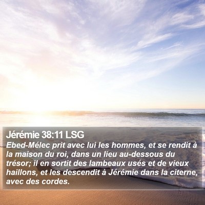 Jérémie 38:11 LSG Bible Verse Image