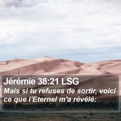 Jérémie 38:21 LSG Bible Verse Image