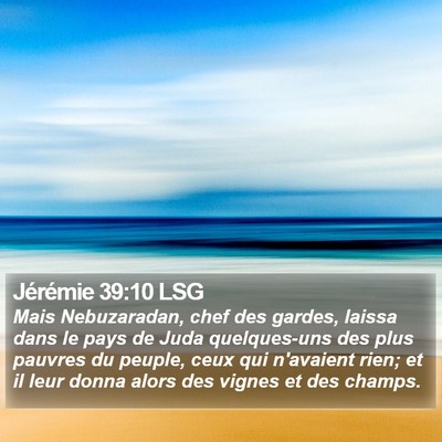 Jérémie 39:10 LSG Bible Verse Image