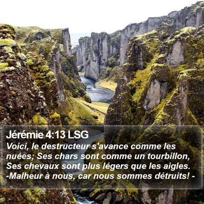 Jérémie 4:13 LSG Bible Verse Image