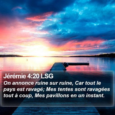 Jérémie 4:20 LSG Bible Verse Image